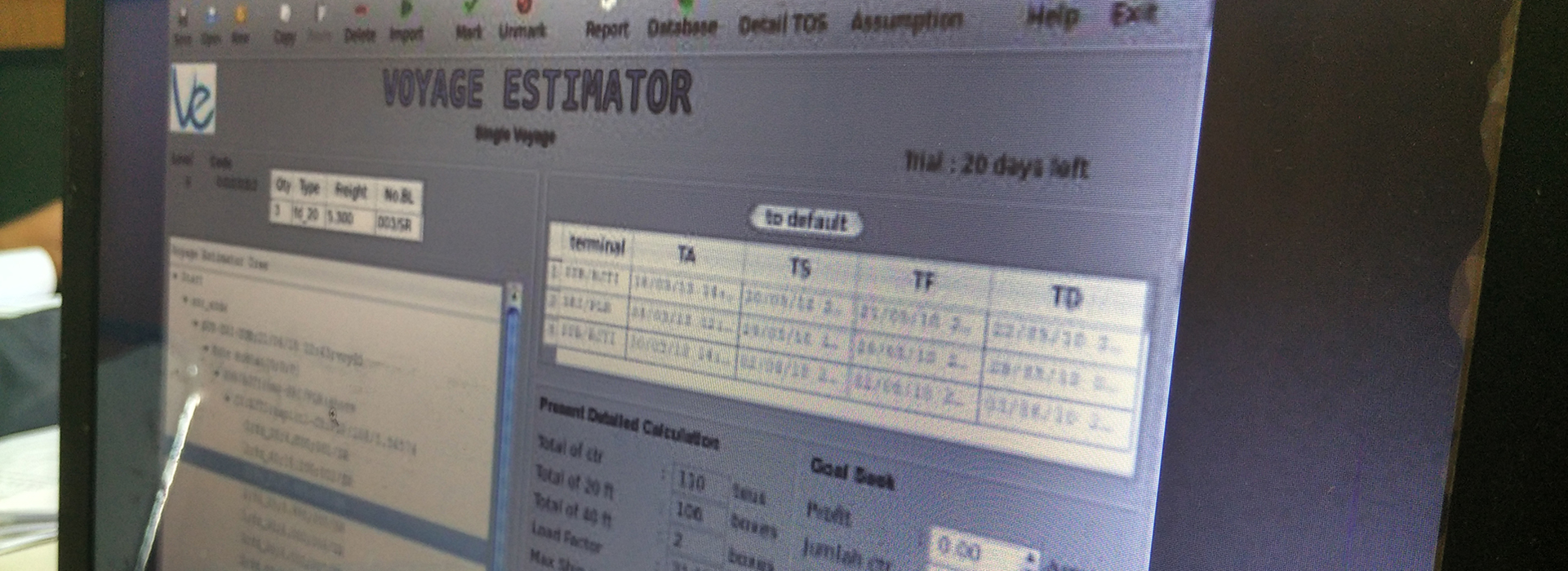 Voyage Estimator Voyage Estimator